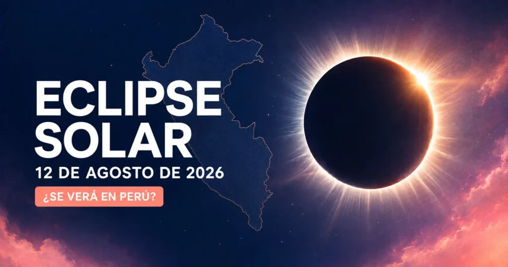 Eclipse solar del 12 de agosto de 2026 en Perú y horario para verlo en vivo